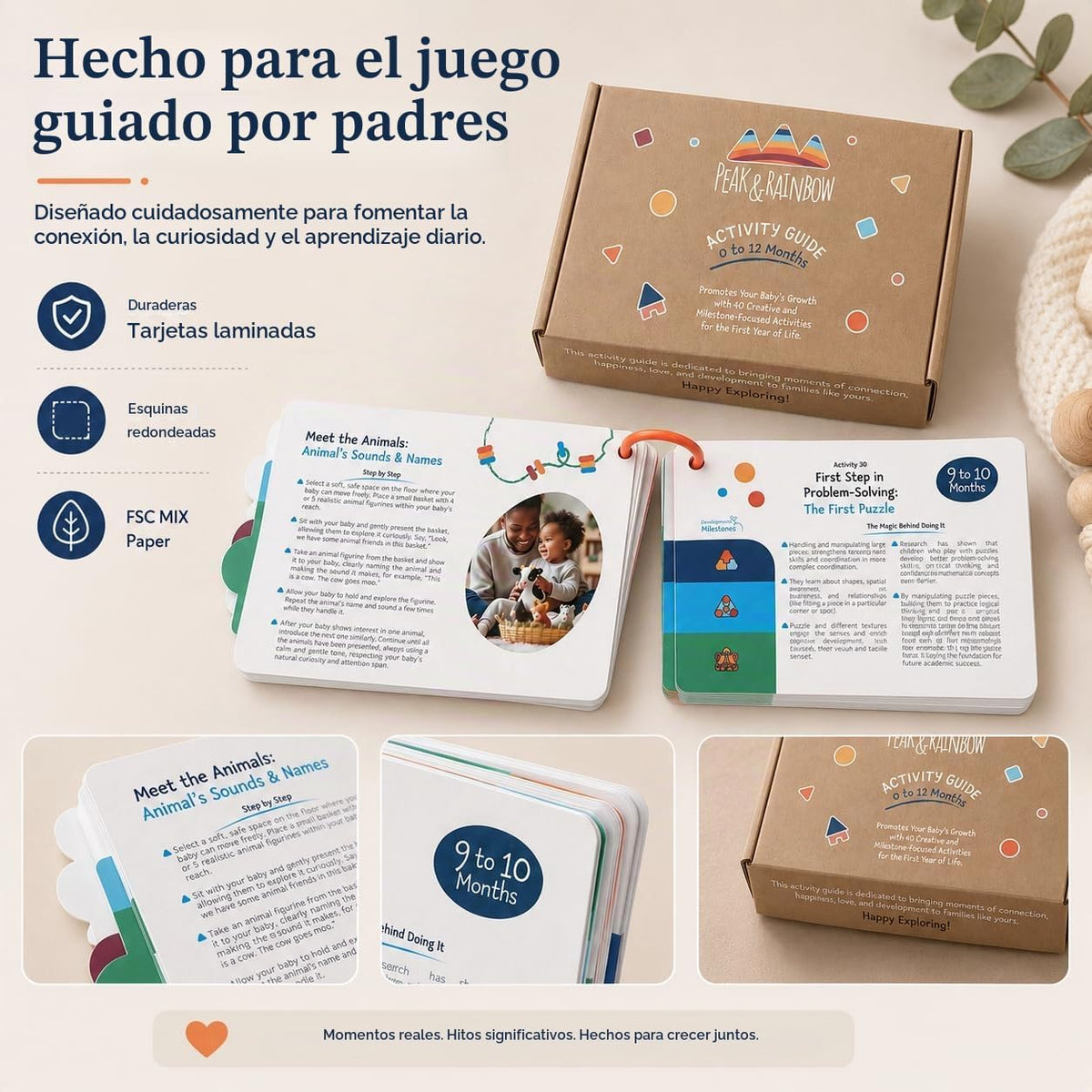 Tarjetas de actividades para bebés de 0 a 12 meses, tarjetas de act...