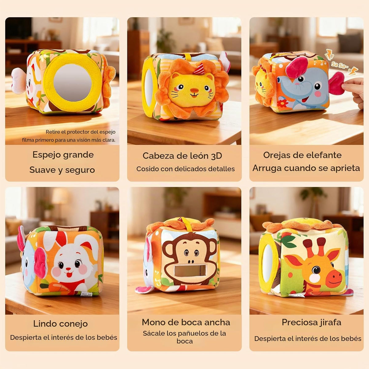 Caja de pañuelos para bebés de 6 a 12 meses, juguetes sensoriales |...