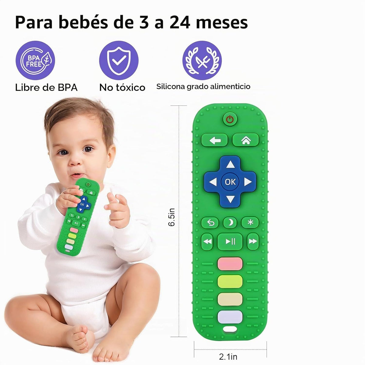 Chuya Mordedor remoto de silicona para bebés Juguetes de dentición...