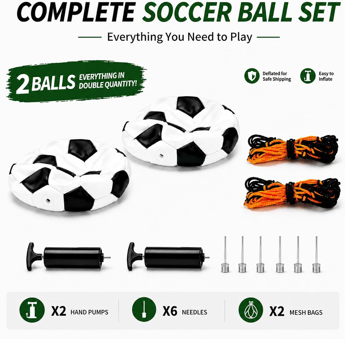 Balón de fútbol de tamaño 2\/3\/4\/5 con bomba y bolsa, pelota desi...