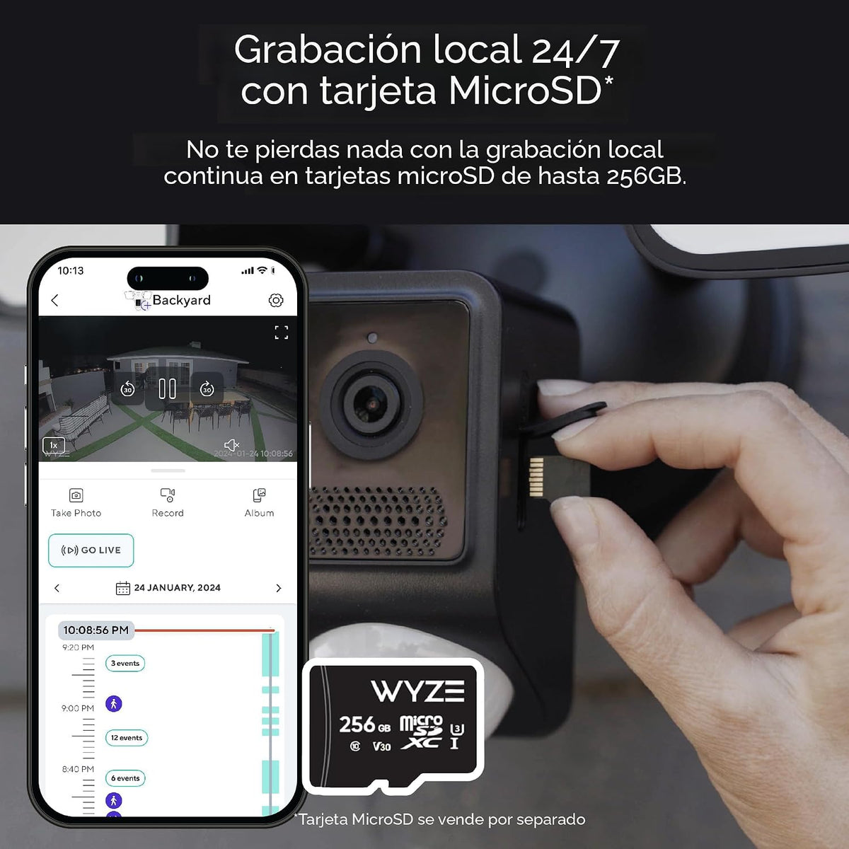 WYZE Floodlight Camera v2, cámara de seguridad para exteriores, 2K...