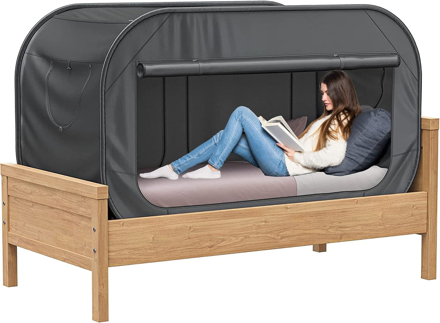 Skywin TidyFriend - Tienda de campaña para cama doble, toldo de pri...