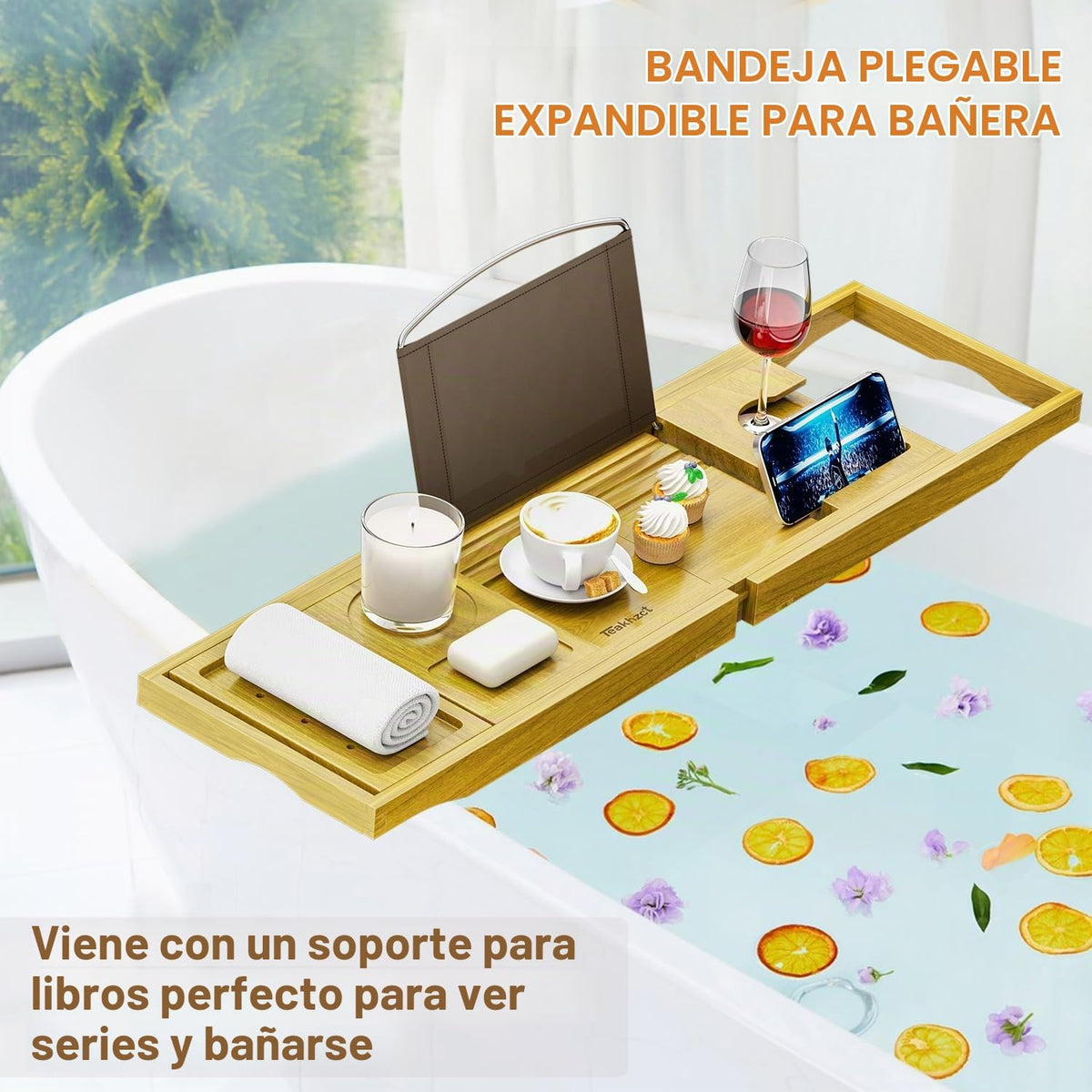 Accesorios de baño - Portavasos - Bandeja de bañera - Bandeja de ba...