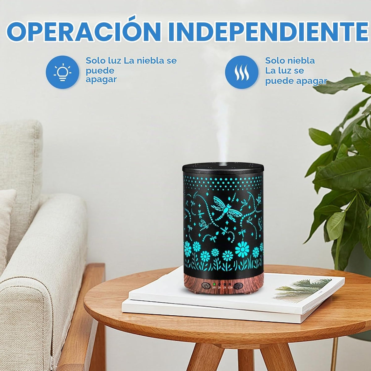 JOYOLO Difusor de aceite esencial de metal de 4.2 onzas líquidas de...