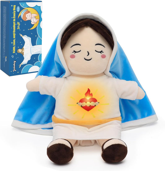 Muñeca de peluche que respira Yelakey de la Virgen María de 15"...