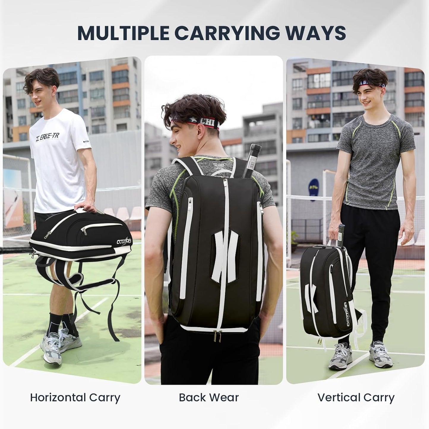 CCGTIOR Bolsa para Raqueta De Tenis Mochila Pickleball Padel con Co...