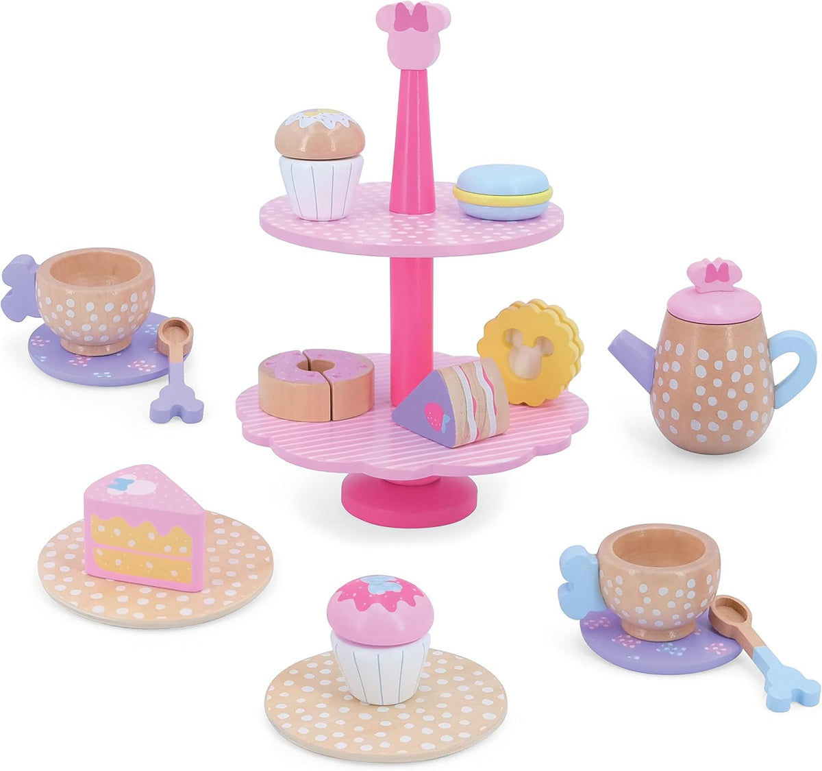 Just Play Disney Wooden Toys - Juego de té de Minnie Mouse, juego d...