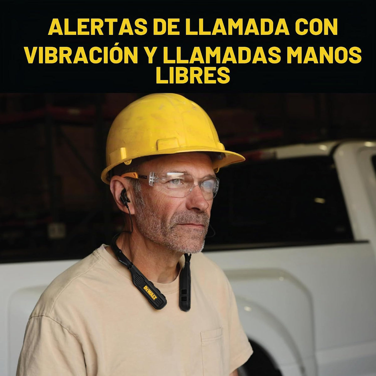 DEWALT Auriculares Bluetooth de Banda para el Cuello 2 en 1 Edición...