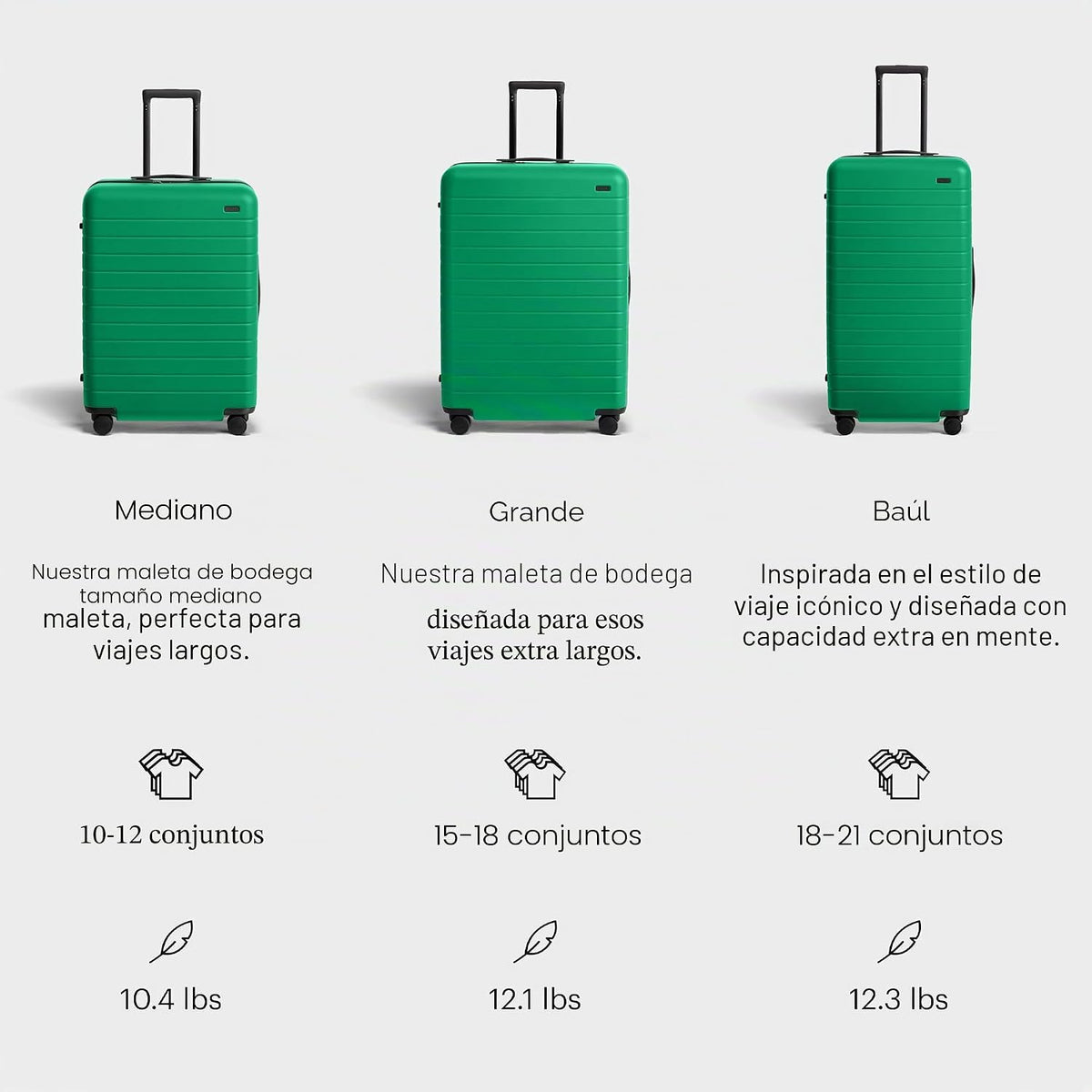 Away Maleta comprobada, Verde palmera, Moderno | Maleta ligera y du...