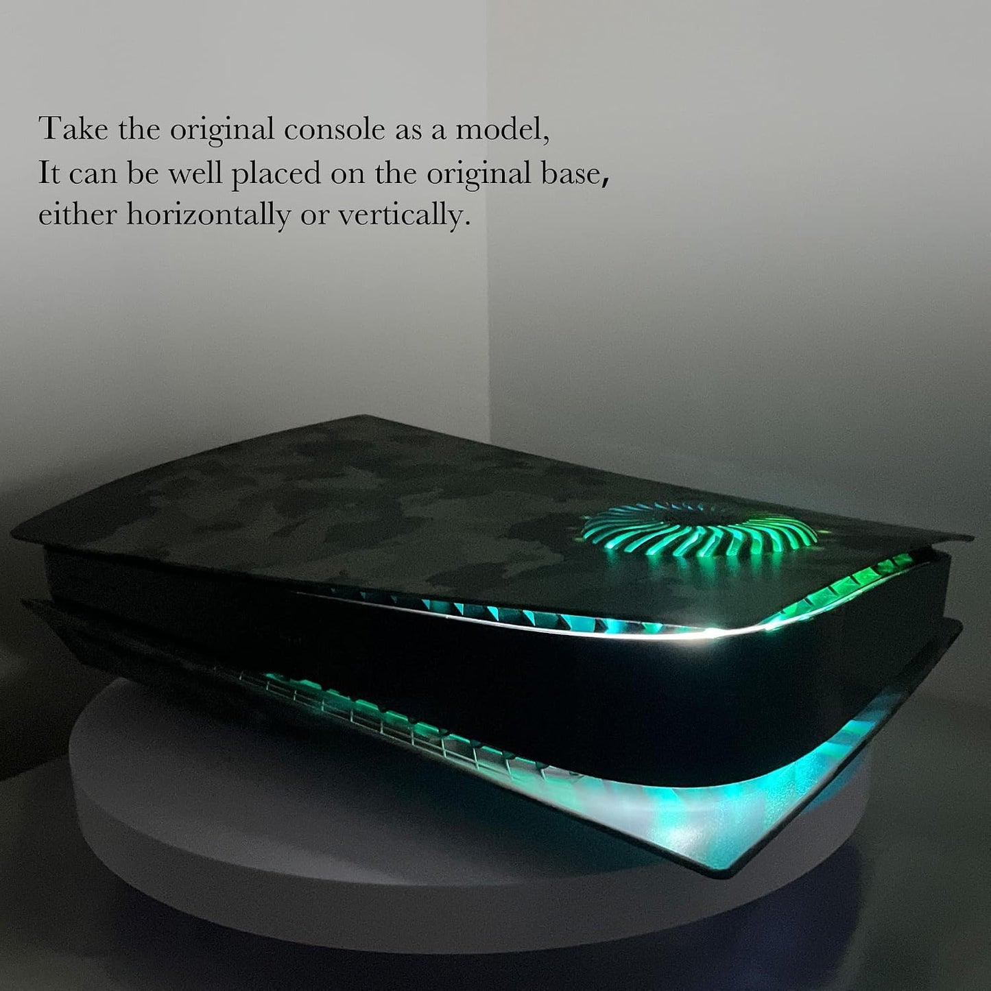 Placa Frontal para PS5 con Tira de Luz RGB y Filtro de Polvo para V...