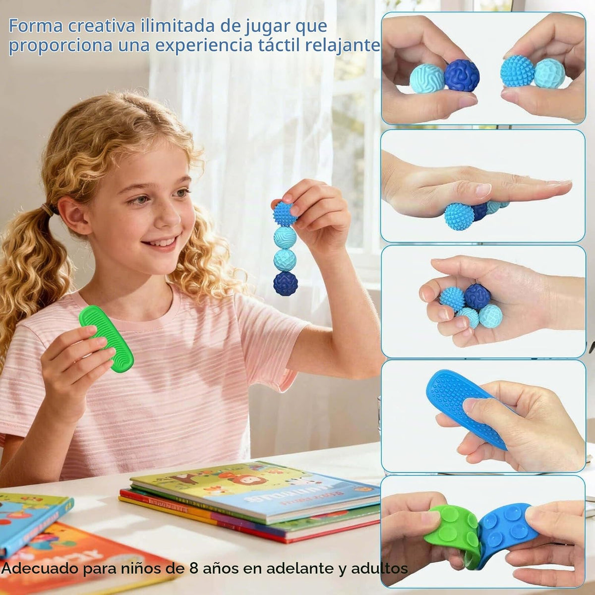 Juguetes Fidget para Adultos Bolas Magnéticas de Silicona y Piedras...