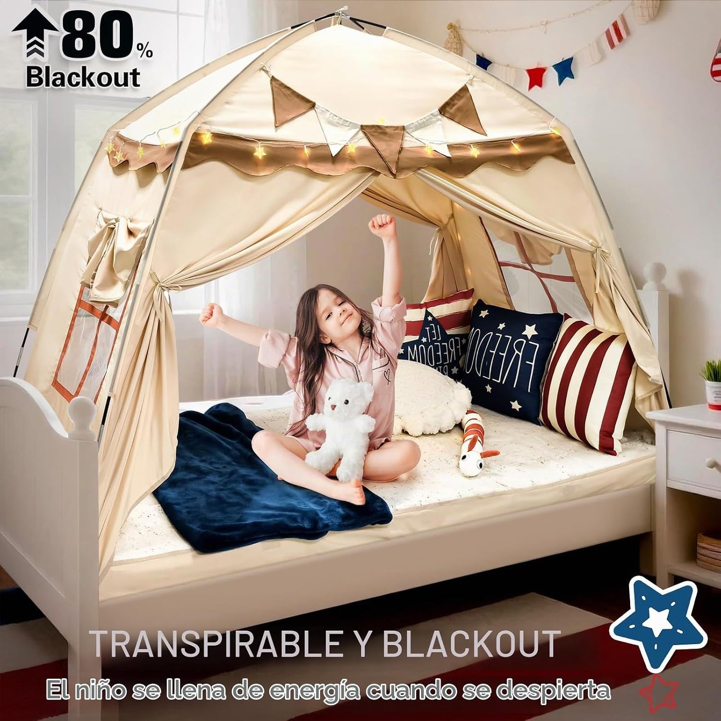 RIYDH Tienda de Cama Dosel de Cama Transpirable 100% para Adultos y...