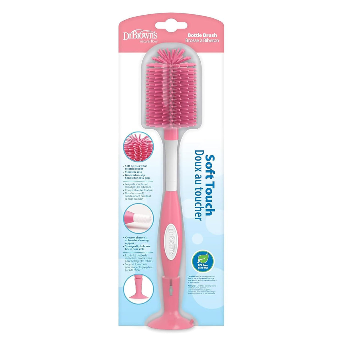 Dr. Brown's Soft Touch - Cepillo limpiador de pezones para bibe...
