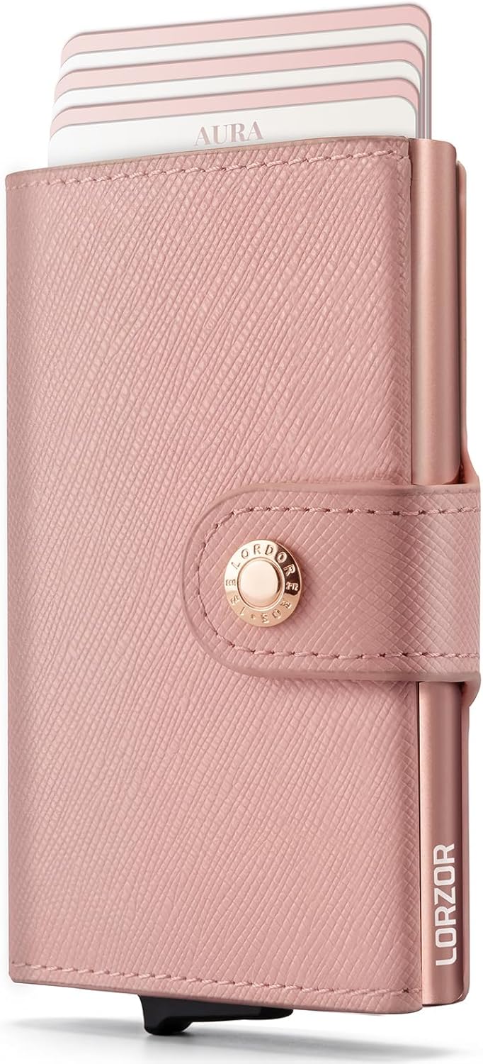 LORZOR Cartera de mujer con bloqueo RFID para mujer, tamaño pequeño...
