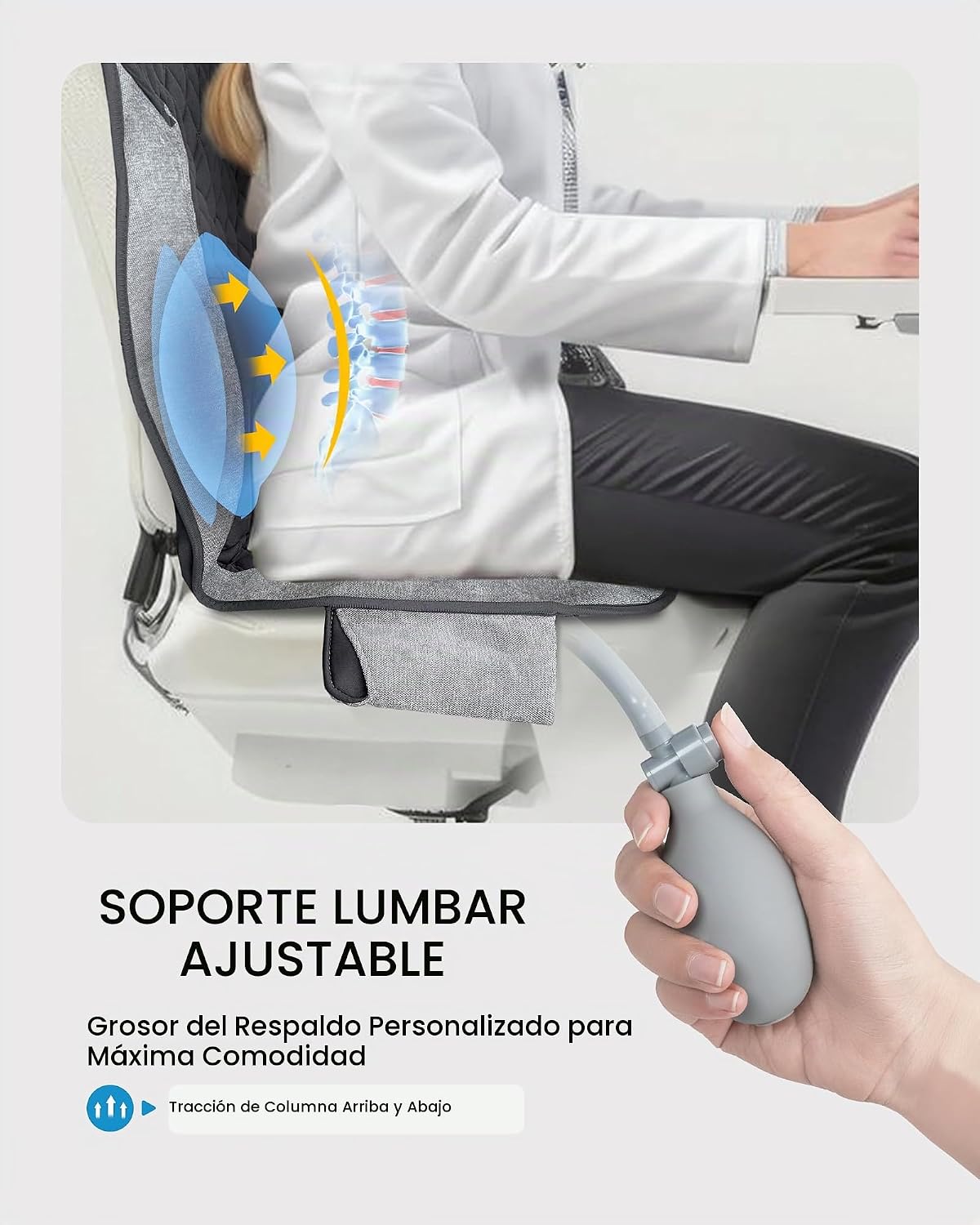 COMFIER - Masajeador de espalda con calor, cojín de masaje para sil...