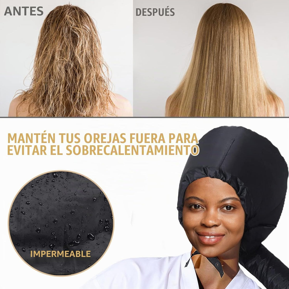 Accesorio de capó para secador de pelo, tapas ajustables para secad...