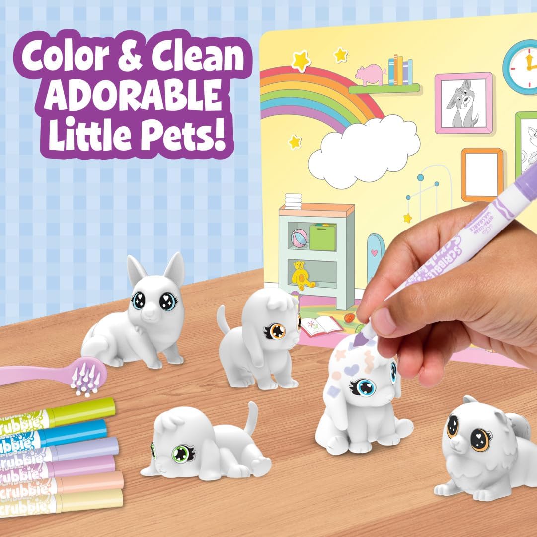 Crayola Scribble Scrubbie Baby Pets Nursery, juguetes de animales p...