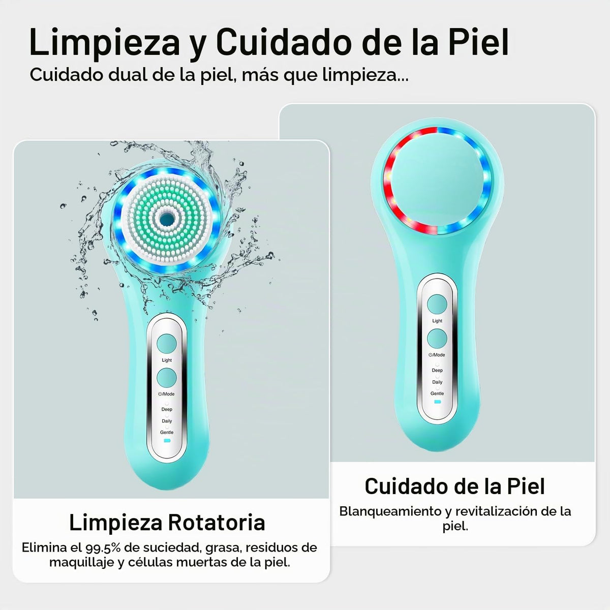 UMICKOO Exfoliante facial, cepillo de limpieza facial recargable co...