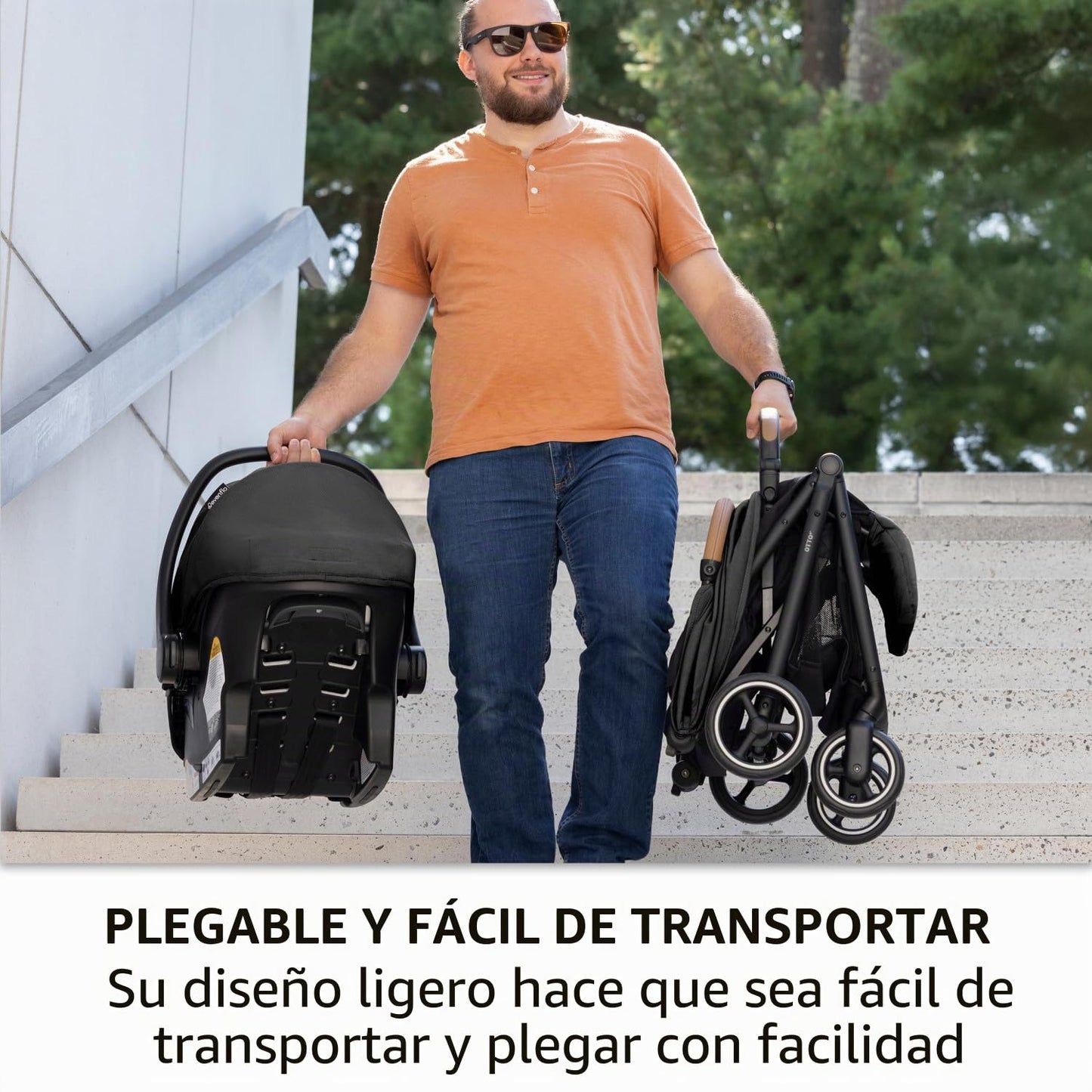 Evenflo Otto+ Travel System w\/LiteMax - Asiento infantil para gato...