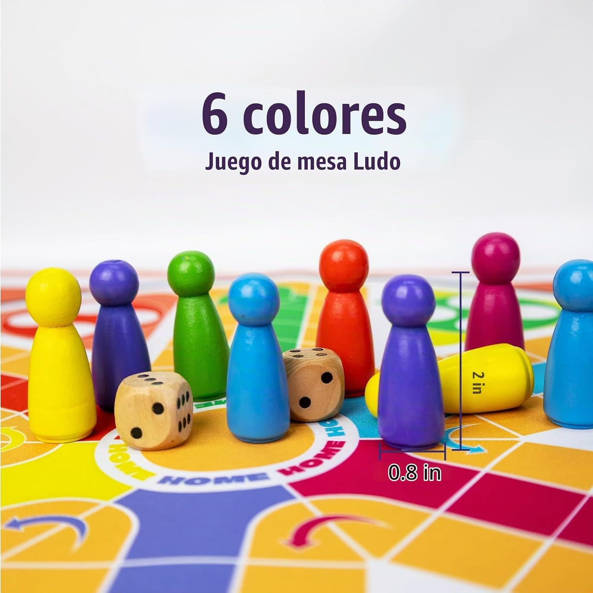 Juego de mesa Ludo de 20 pulgadas, juego de Ludo para adultos para...