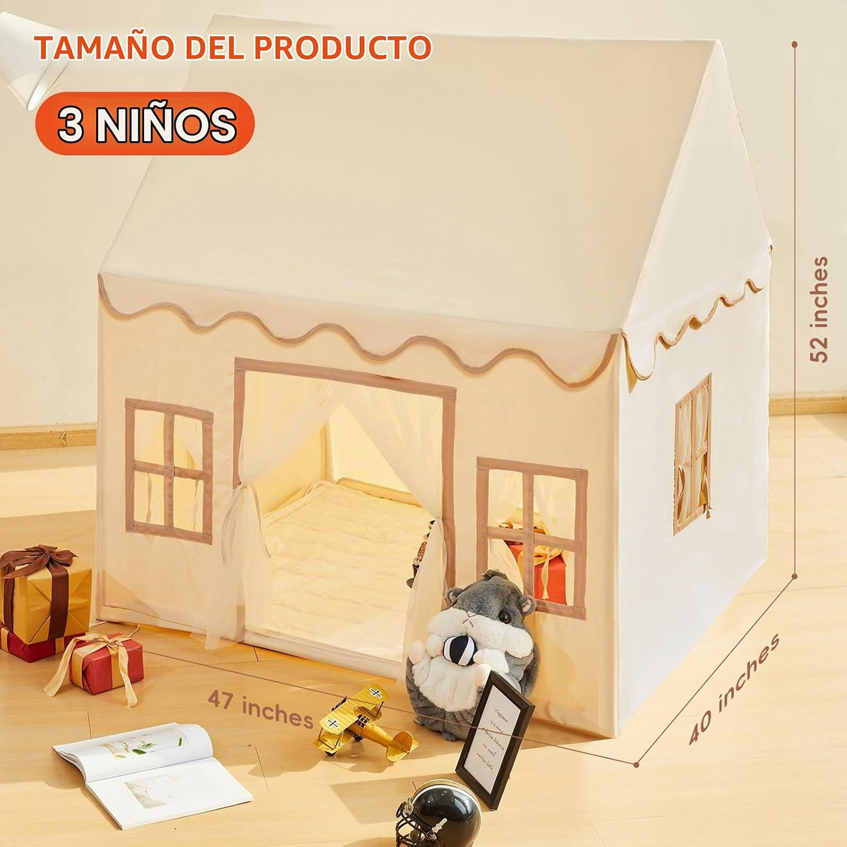 RongFa Playhouse - Tienda de campaña para niños, portátil con alfom...