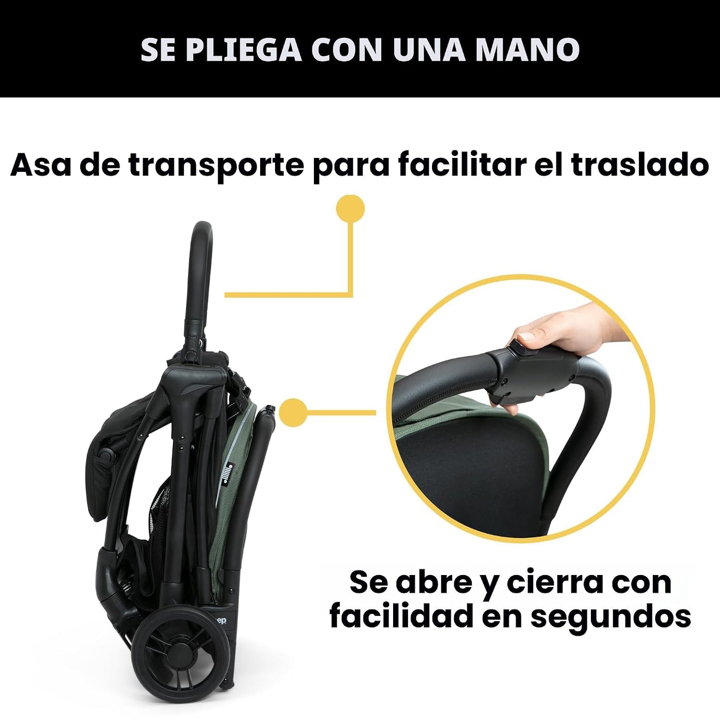 Cochecito de viaje compacto Jeep Altitude de Delta Children Greengu...