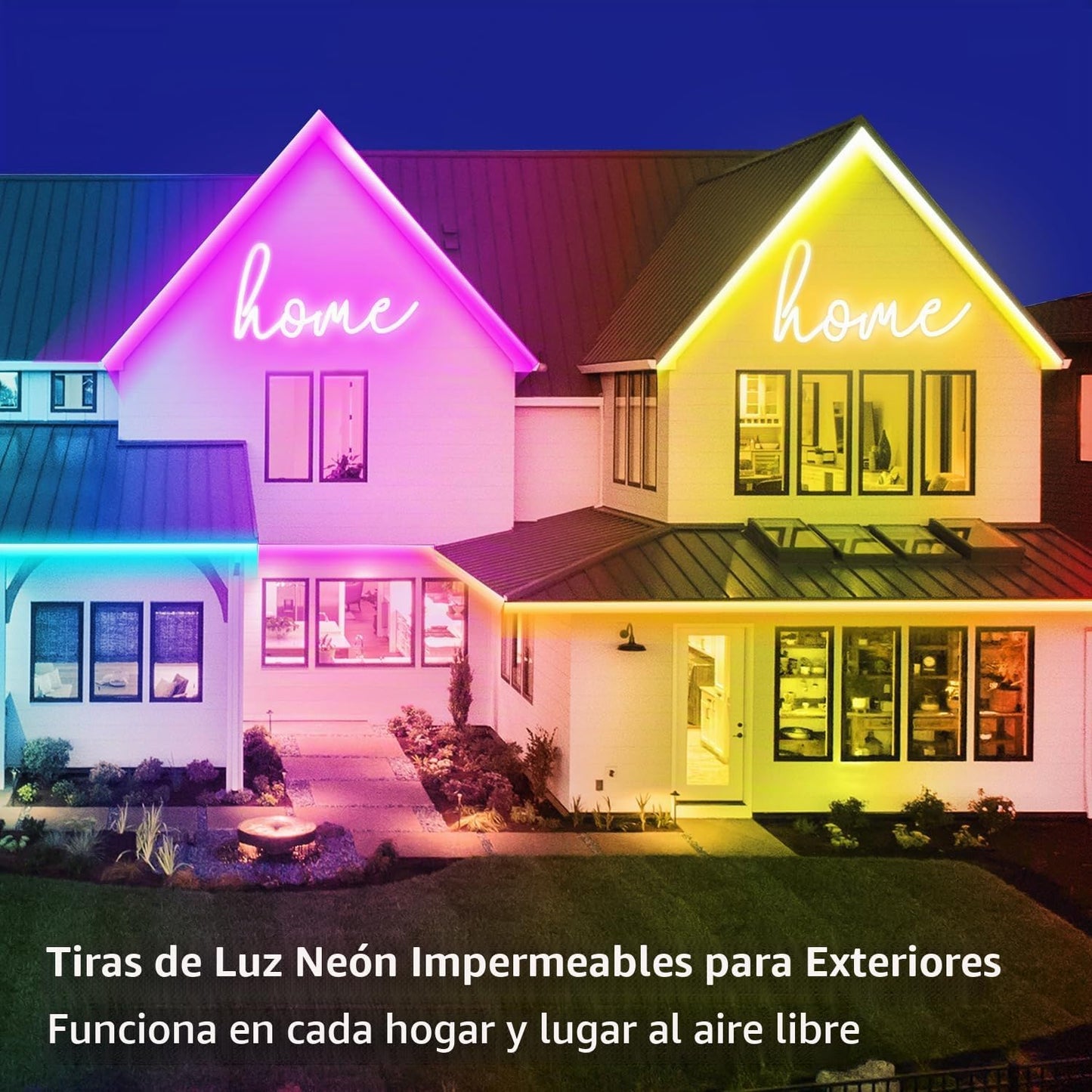 66 pies de luces de cuerda LED de neón con control de aplicación\/c...