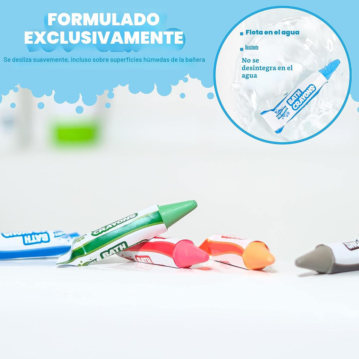 Tub Works® Smooth™ - Crayones de baño de juguete de baño, paquete d...
