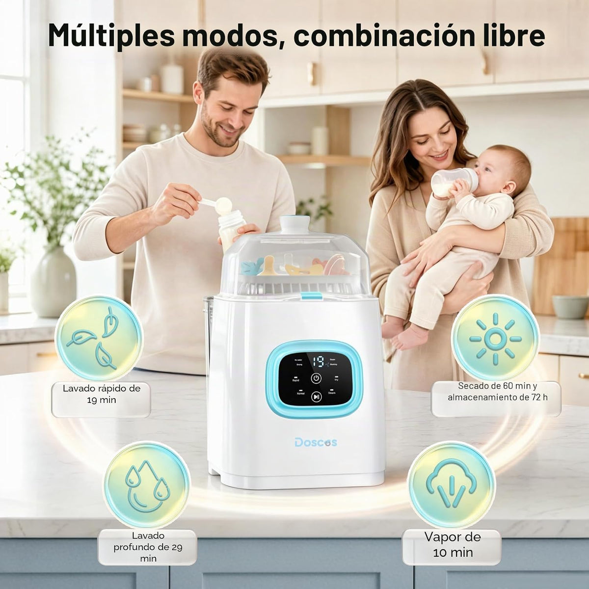 Lavadora de biberones Pro, lavadora de biberones todo en uno y este...