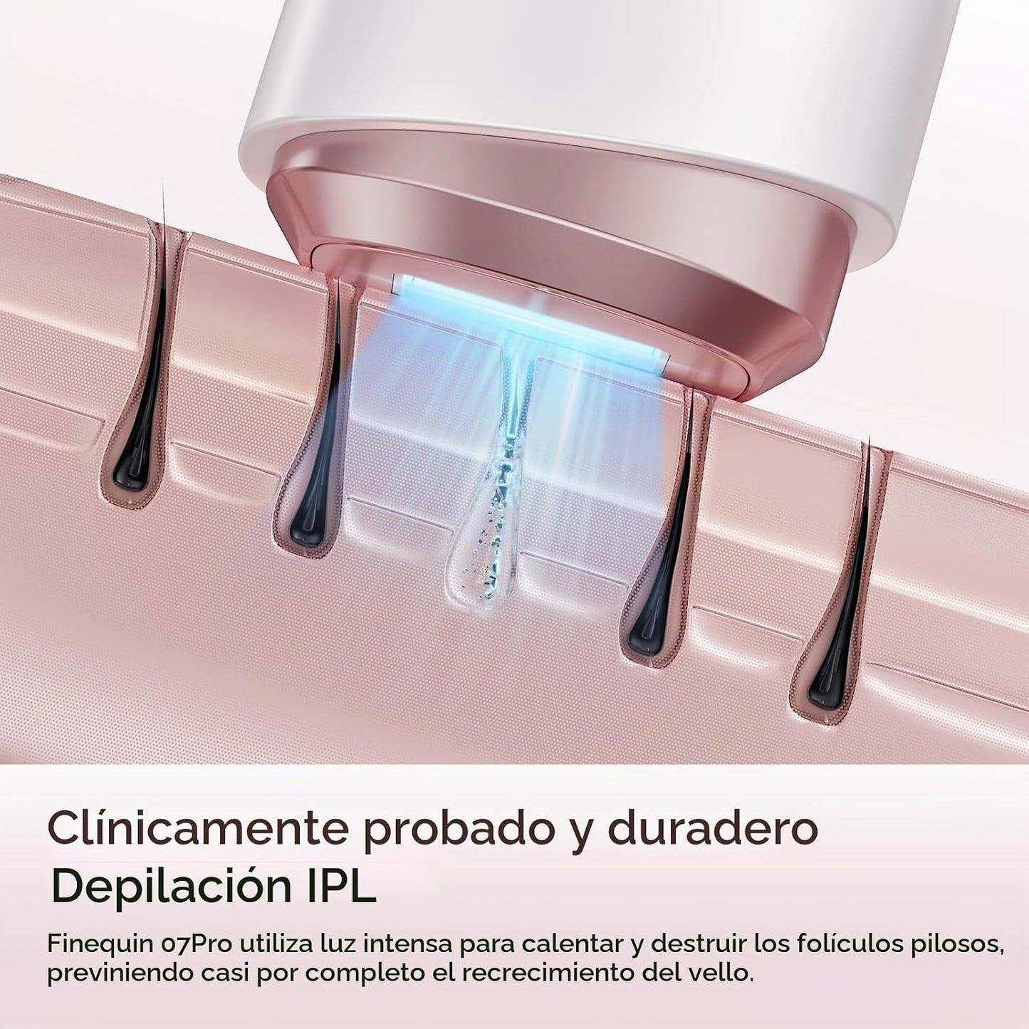 Finequin Depilación láser para mujeres y hombres, contacto de enfri...