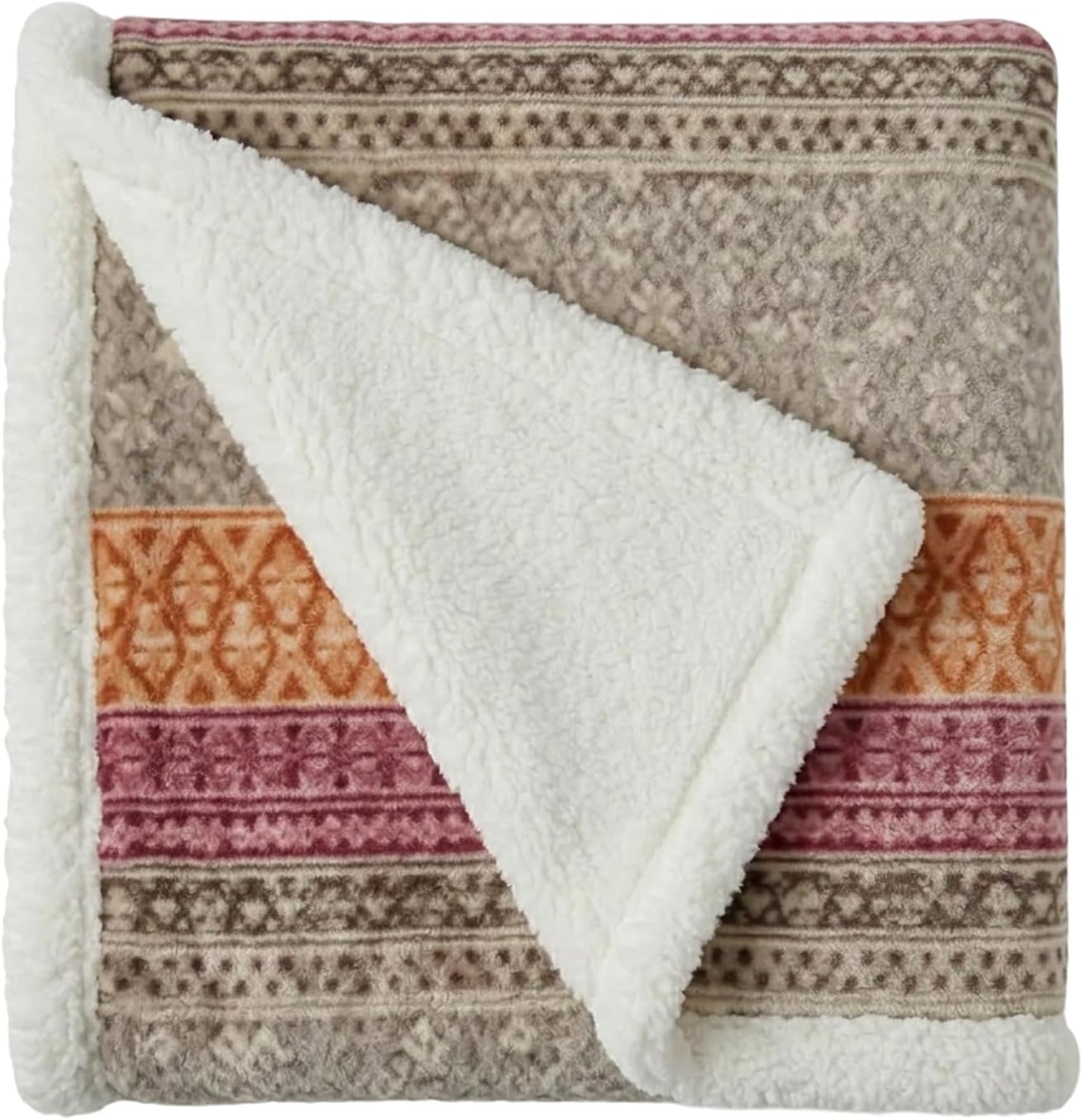 Eddie Bauer Fairlsle Sherpa manta reversible | Suave y acogedor, li...
