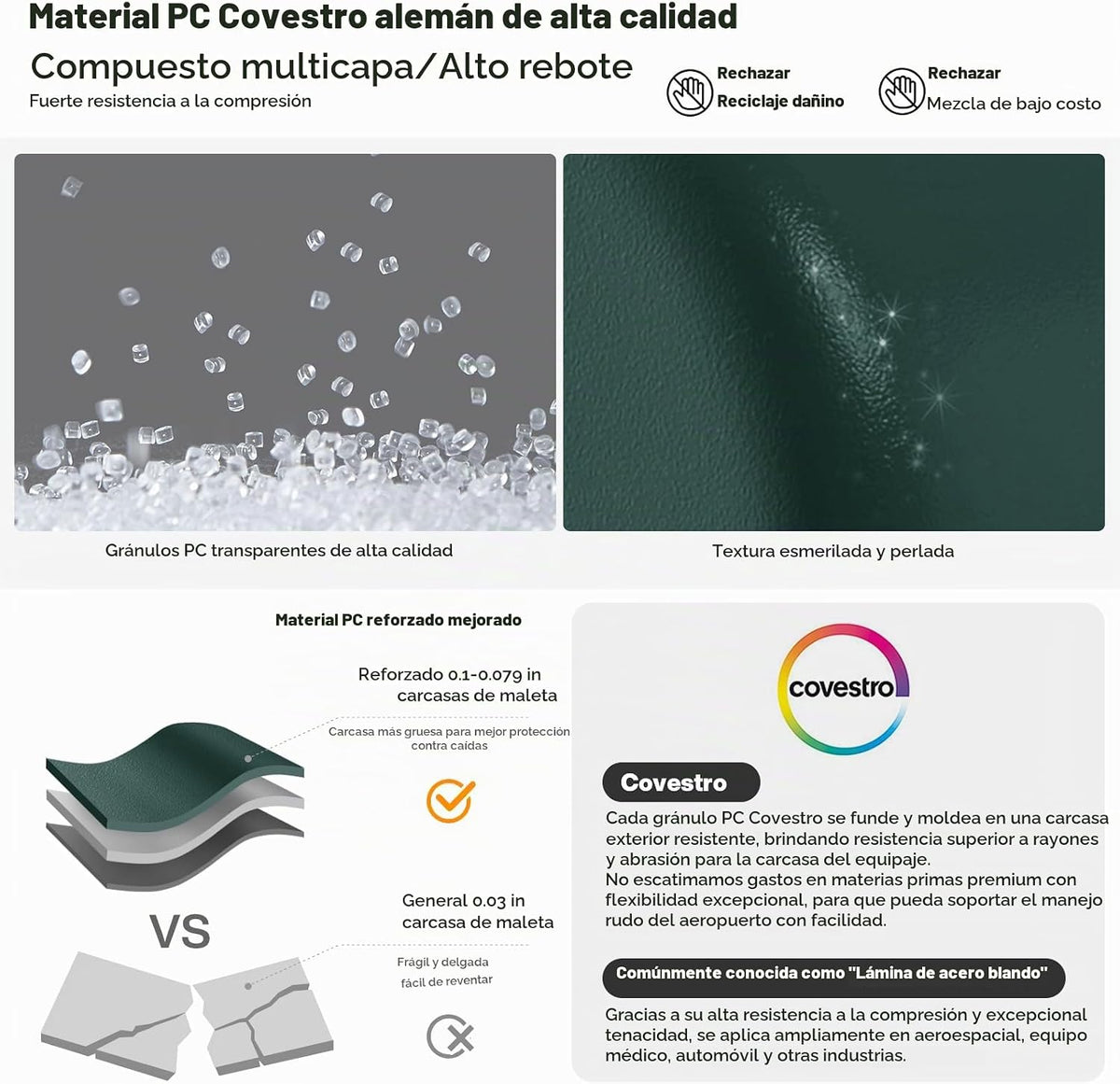 mixi Maleta de equipaje con ruedas giratorias, maleta de viaje con...