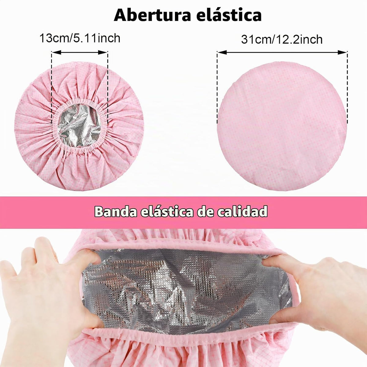 2 gorras de tratamiento de aceite caliente para el cabello de la se...