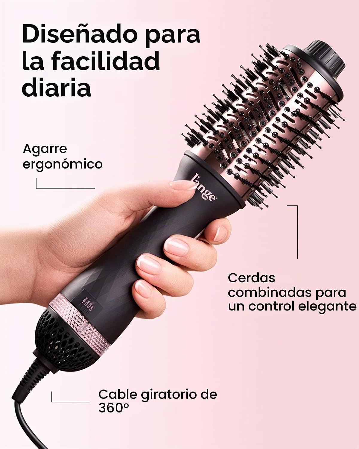 L'ANGE HAIR - Cepillo secadora de aire caliente Le Volume 2 en...