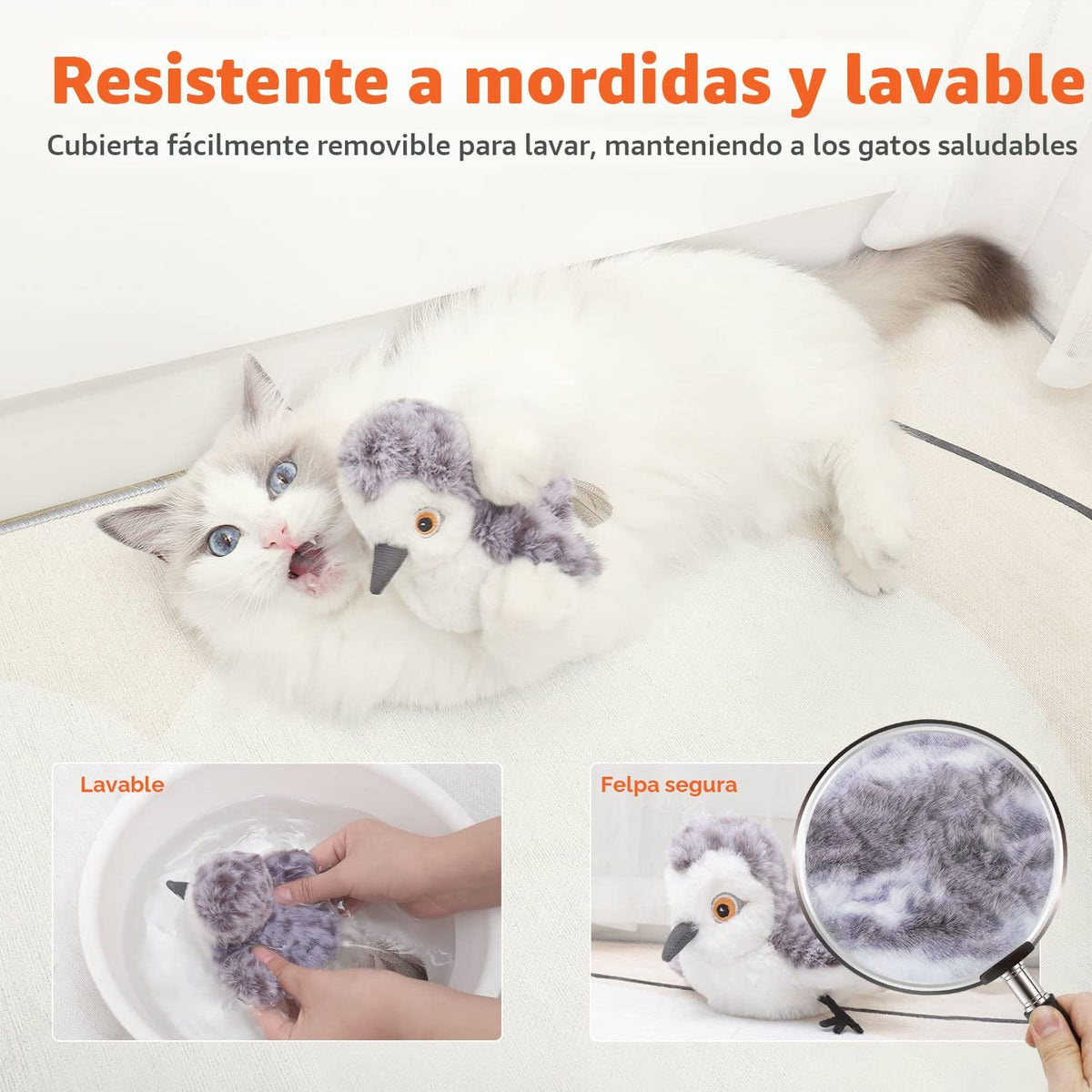 Potaroma Juguetes para Gatos Ave Flapping (No Vuela), Canturreo Rea...