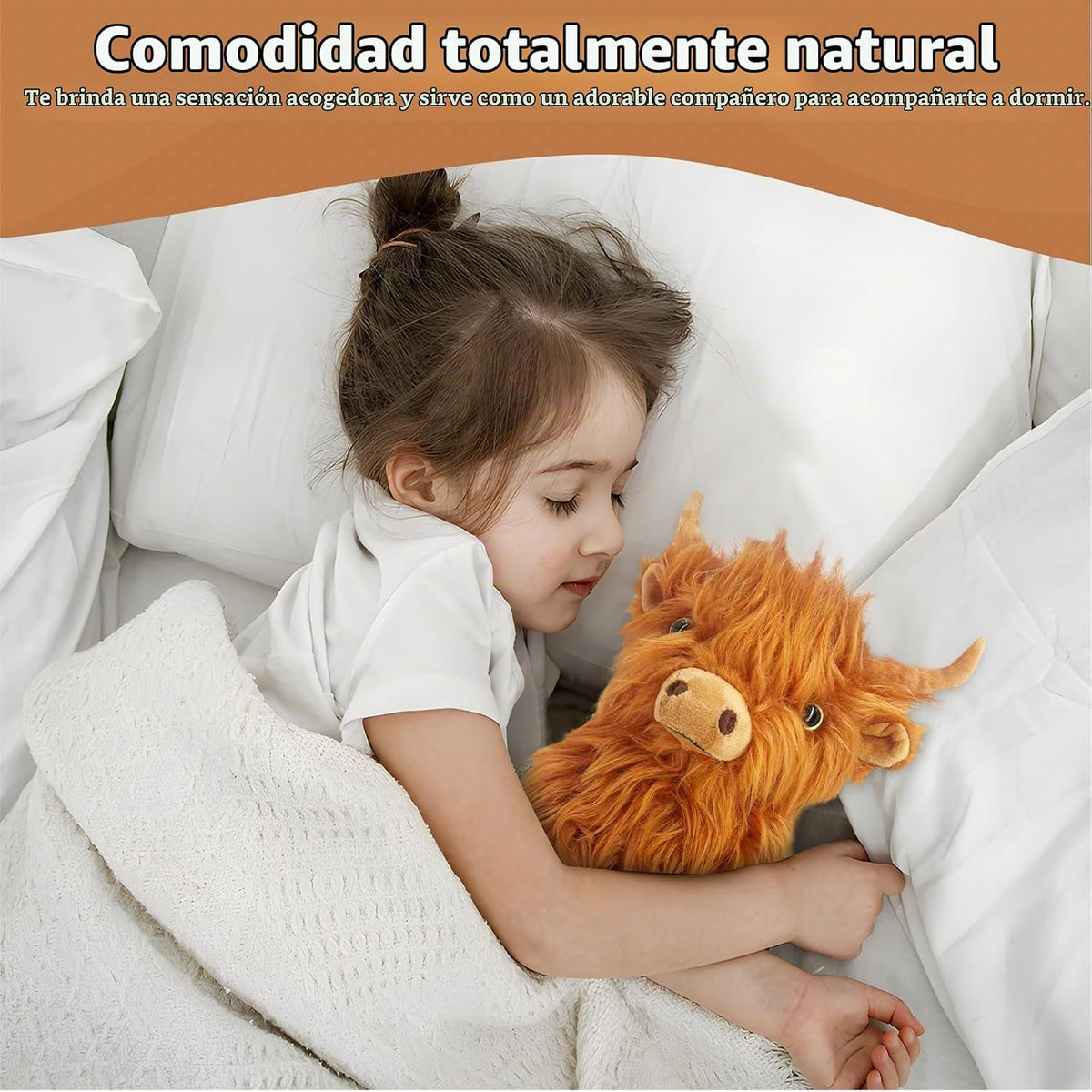 Marysun Peluche de vaca de las Highlands para niños no apto para mi...
