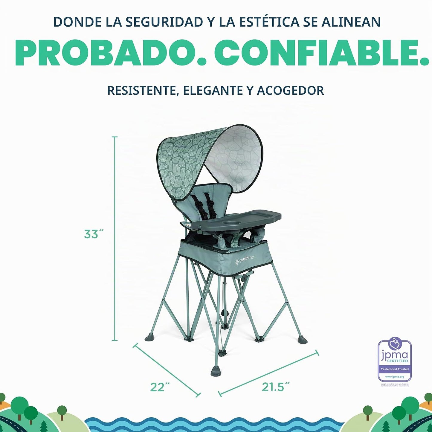 Baby Delight Go with Me Uplift Silla alta portátil de lujo, silla a...