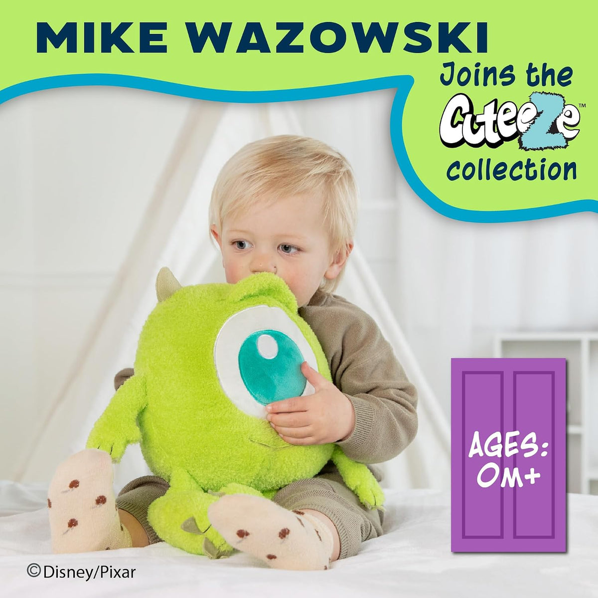 Disney Monsters Inc. Mike Wazowski Cuteeze de Peluche \u2013 Lindo...