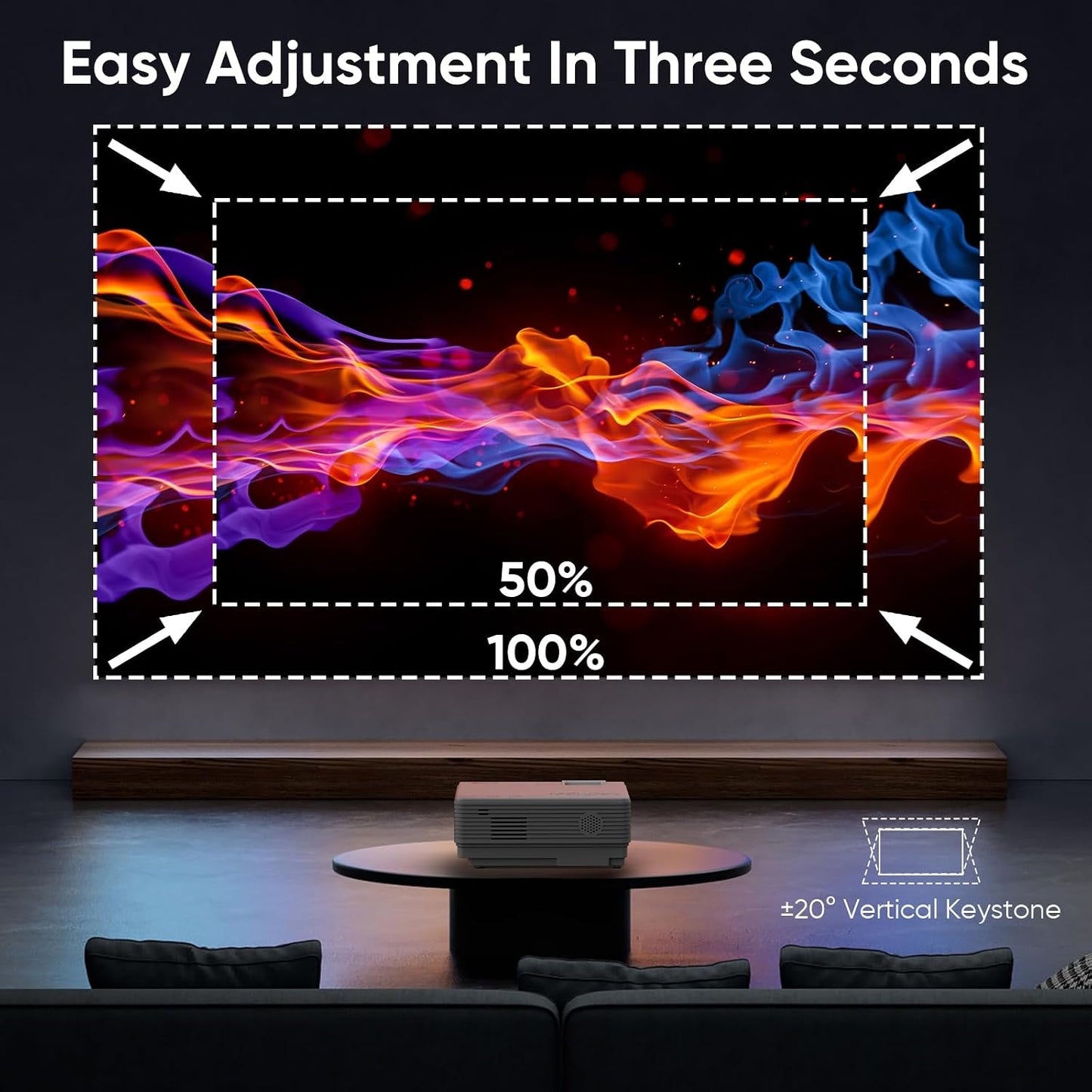【Netflix Oficialmente】NISOO Proyector Inteligente con WiFi y Blueto...