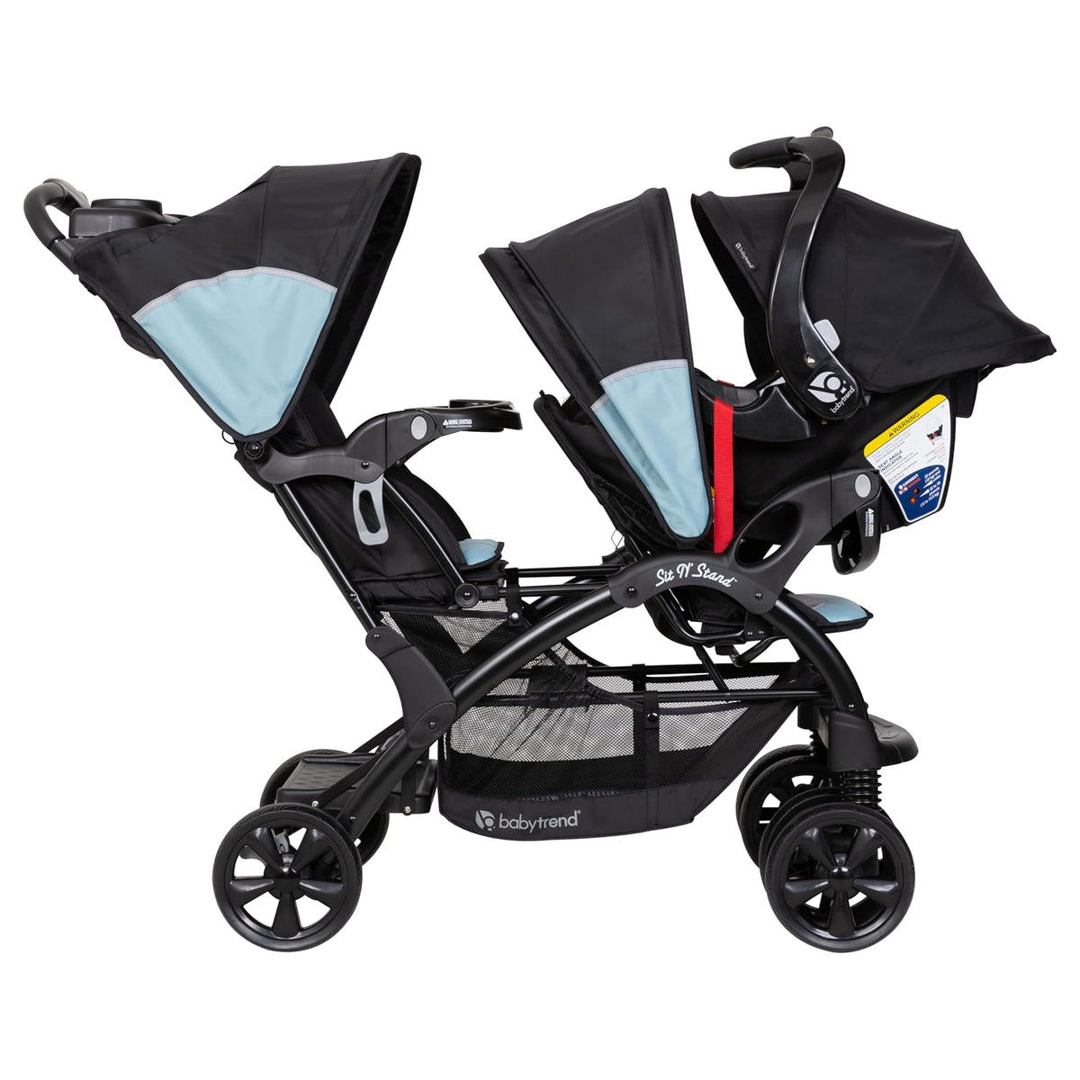 Baby Trend Sit N' Stand® - Cochecito doble, color azul desierto