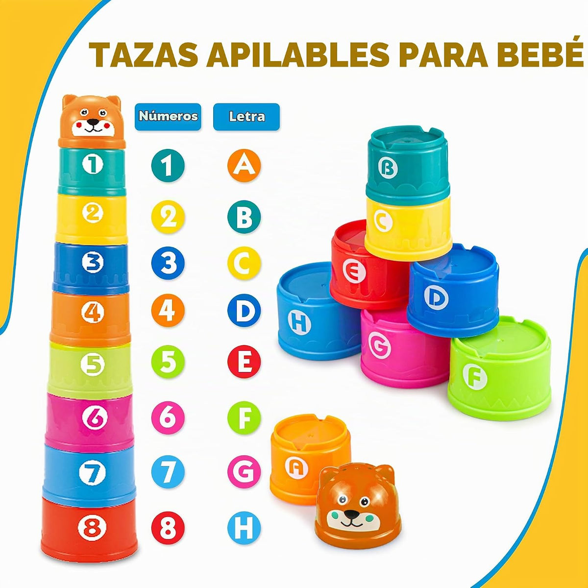 SYUUKH Juguetes 6 en 1 para bebés de 6 a 12 meses, juguetes para be...