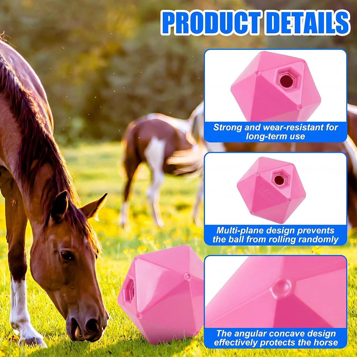 Seenelling Paquete de 1 bola de golosinas para caballos, juguete |...