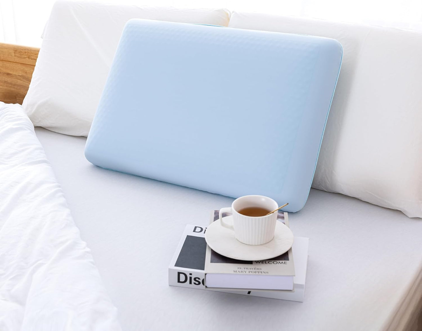 EGOHOME Almohada de espuma viscoelástica de gel refrescante, diseño...