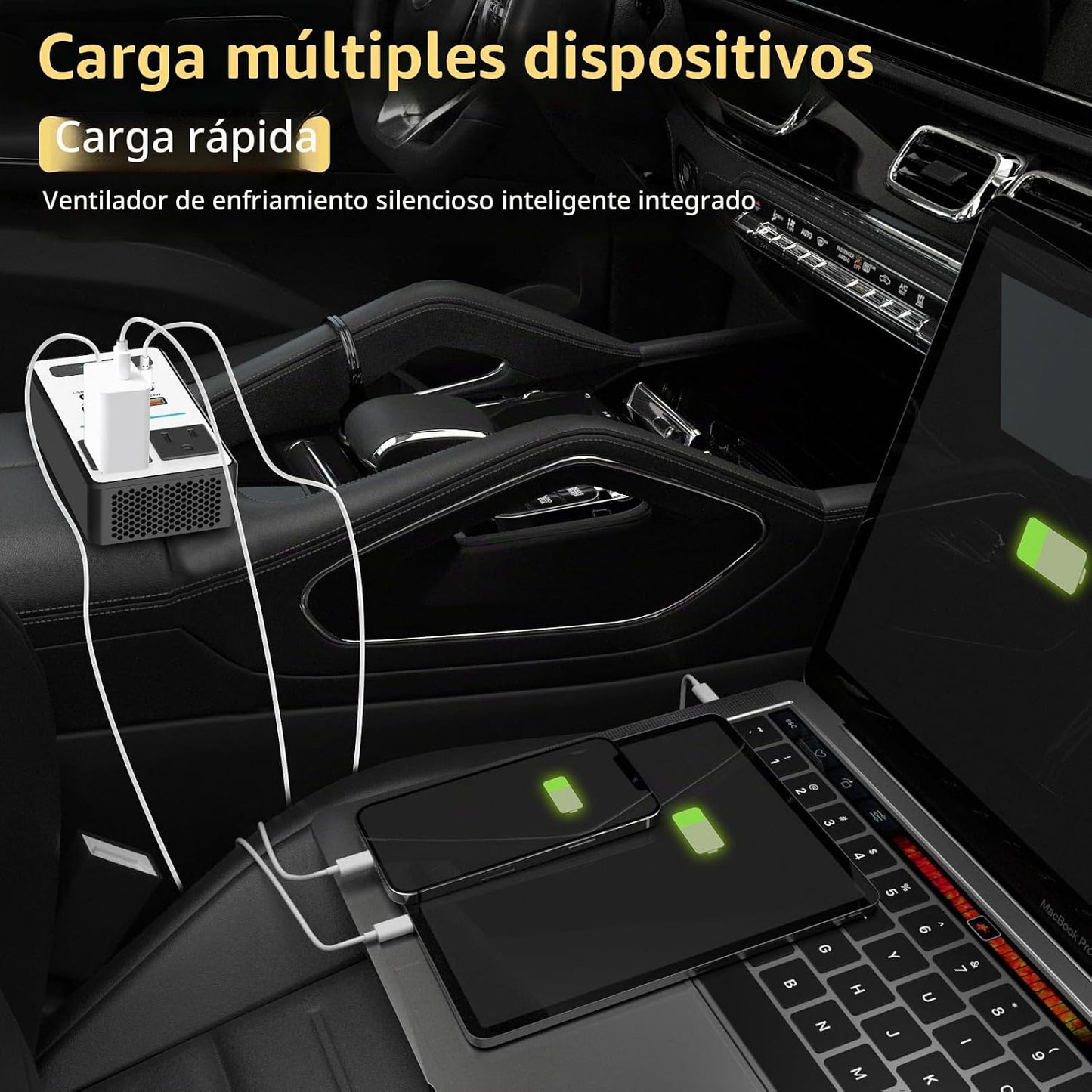 Inversor de corriente para automóvil de 200 W, CC 12 V a 110 V CA,...
