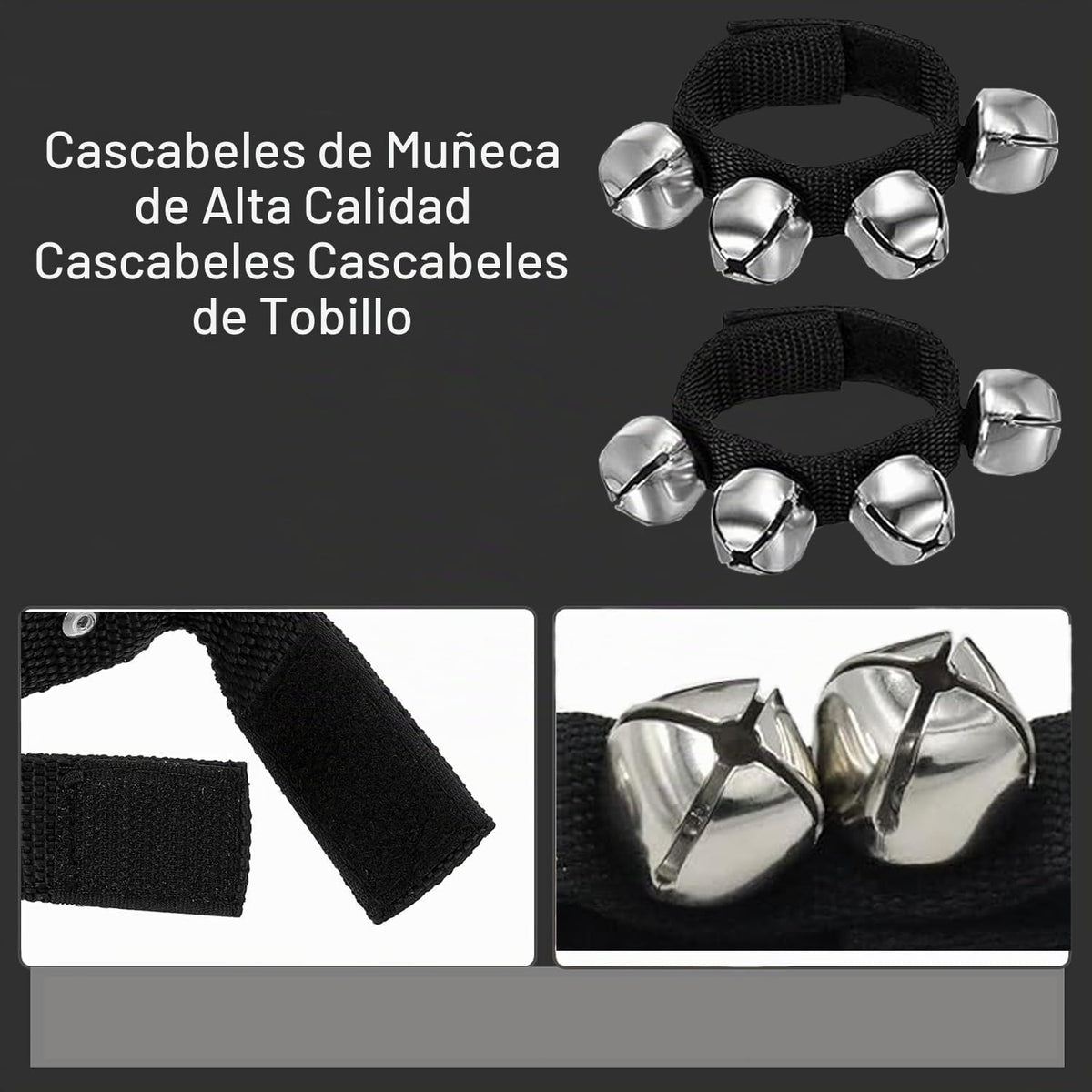 8 panderetas para adultos, panderetas de metal de percusión de mano...