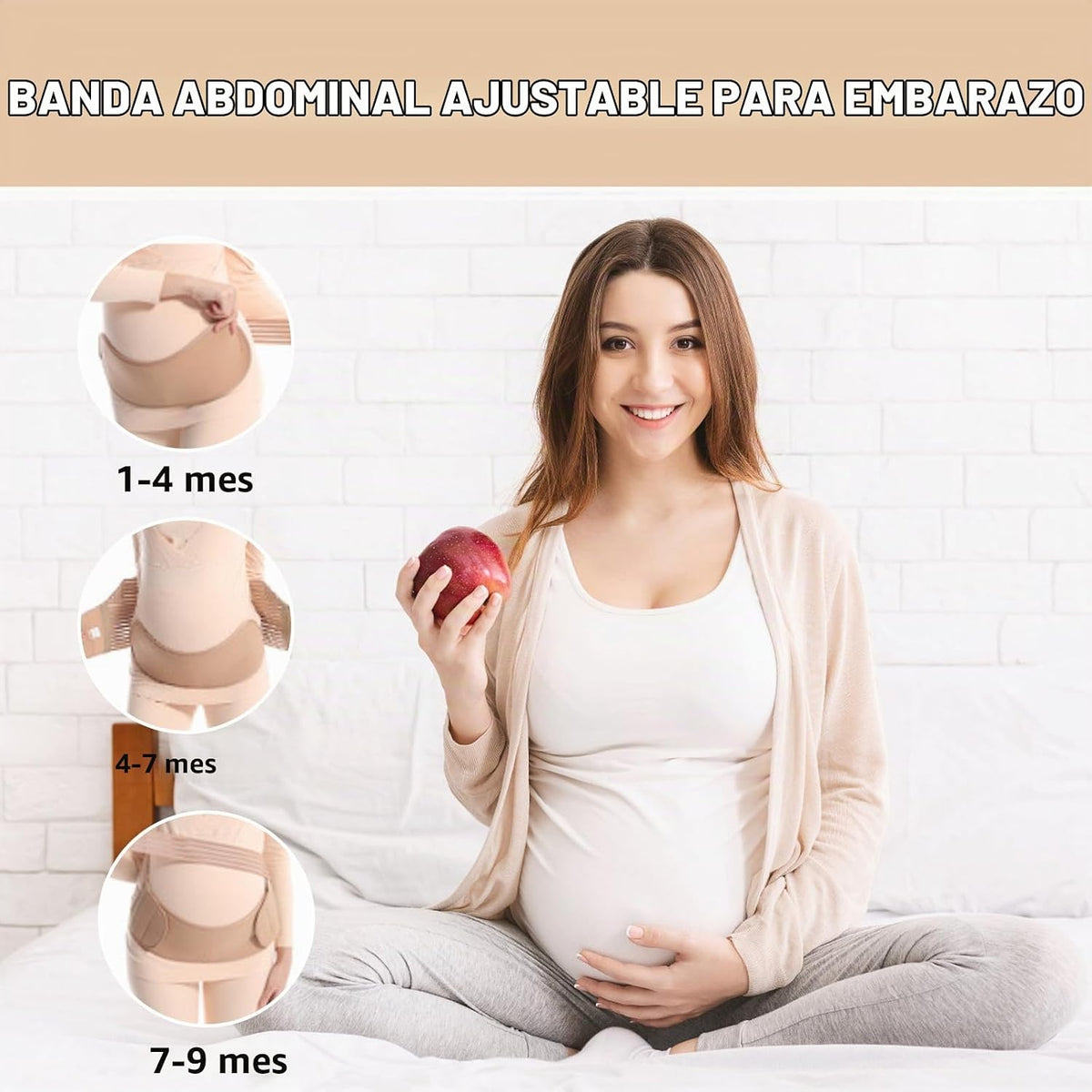 ACCUBIO Banda de vientre de maternidad para mujeres embarazadas, ci...