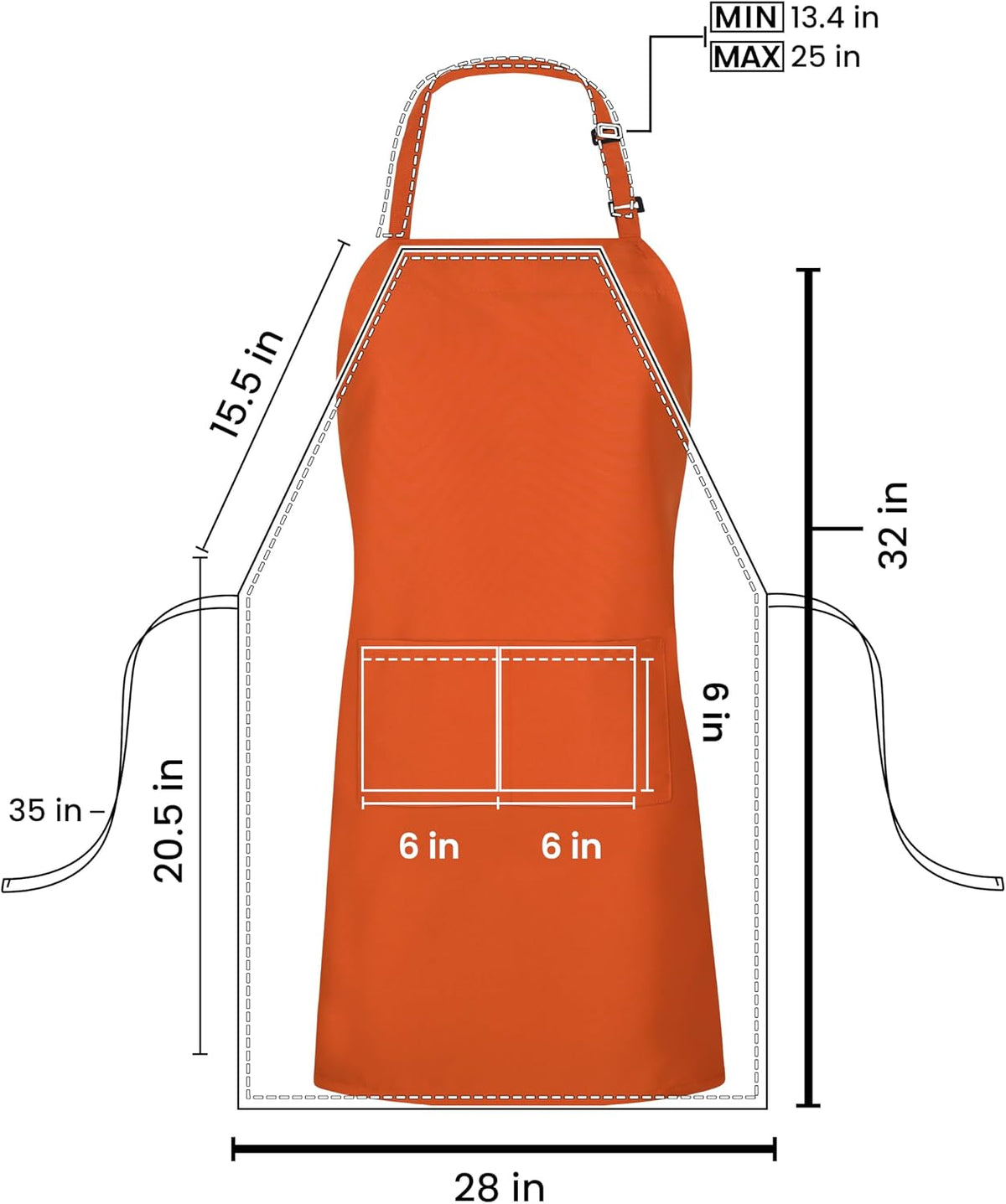 Utopia Kitchen Paquete de 10 delantales ajustables con 2 bolsillos...