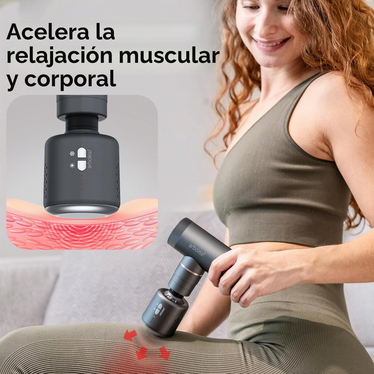 arboleaf Thermacool Pistola de Masaje de Tejido Profundo con Cabeza...