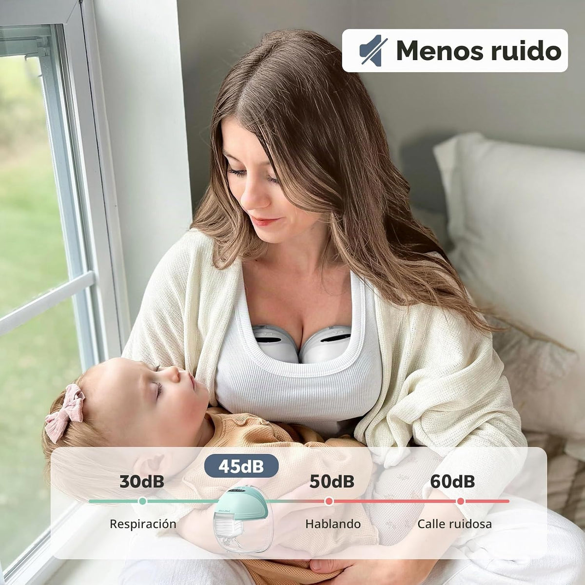MomMed Extractor de leche portátil (modelo S21) - Extractor de lech...