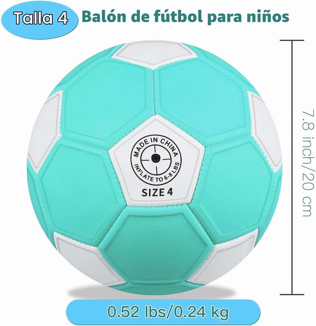 BYAOSUN Curve - Balón de fútbol tamaño 4, pelotas suaves para exter...